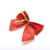 12pcs Gold Christmas Tree Bowknot Xmax Tree Hanging Decorations Xmas Home DIY Ornament Festival Party New Year Decors