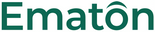 create a logo for website name "Ematon" transparent background and text color will be green